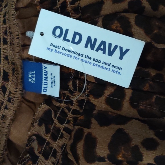 NWT Old Navy XXL Tall Animal Print Long Sleeve Keyhole Back Stretch Dress - Picture 3 of 14